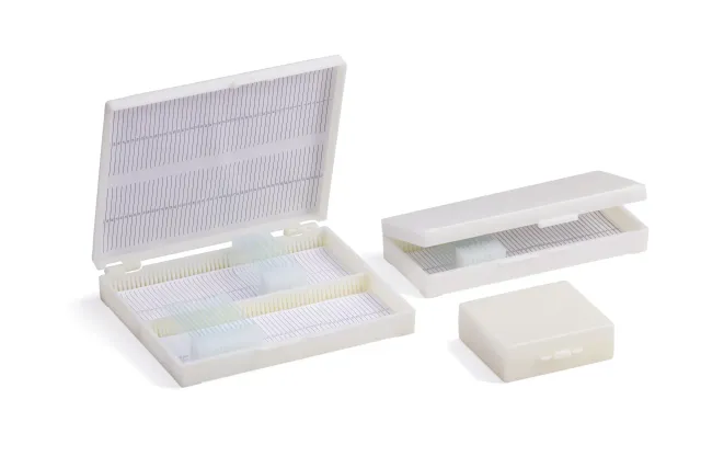 Slide storage boxes