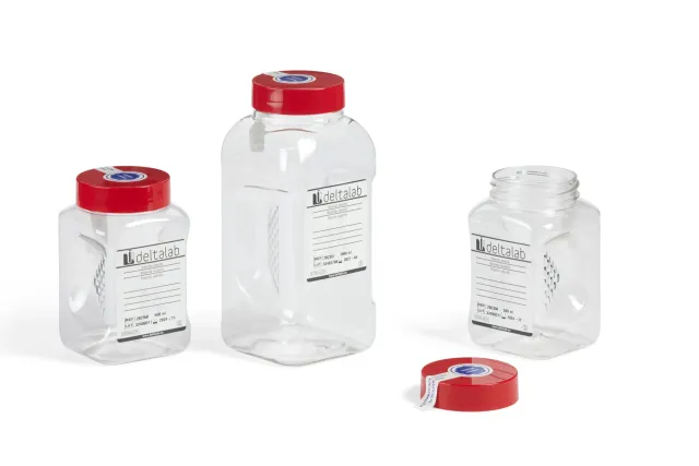 Sterile jars for water sampling