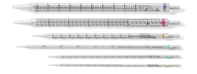 Pipetas de serología estériles graduadas